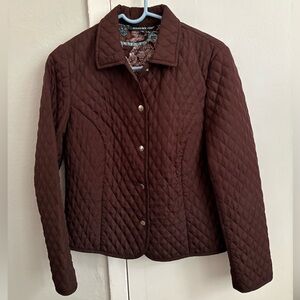 Briggs New York Dark Brown Quilted Jacket -Preused